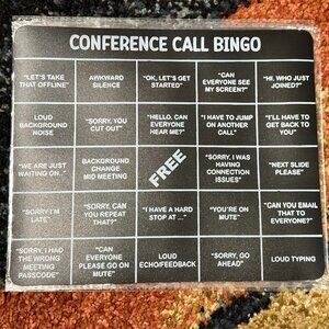 Mouse Pads *SET OF 2* Conference Call Bingo Mouse Pads Share with a Work Bestie!